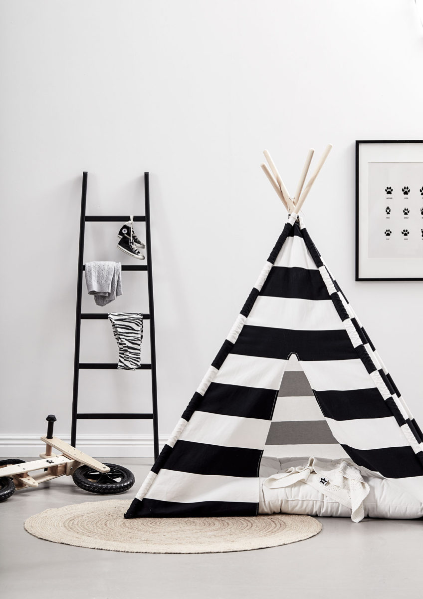 Kids Concept Tipi Zelt Schwarz Weiss Jetzt Kaufen Hipster Baby