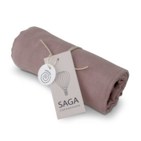 Saga Copenhagen Musselintuch Vidar, Mauve, Mulltuch in Bio-Baumwolle, 70 x 70 cm