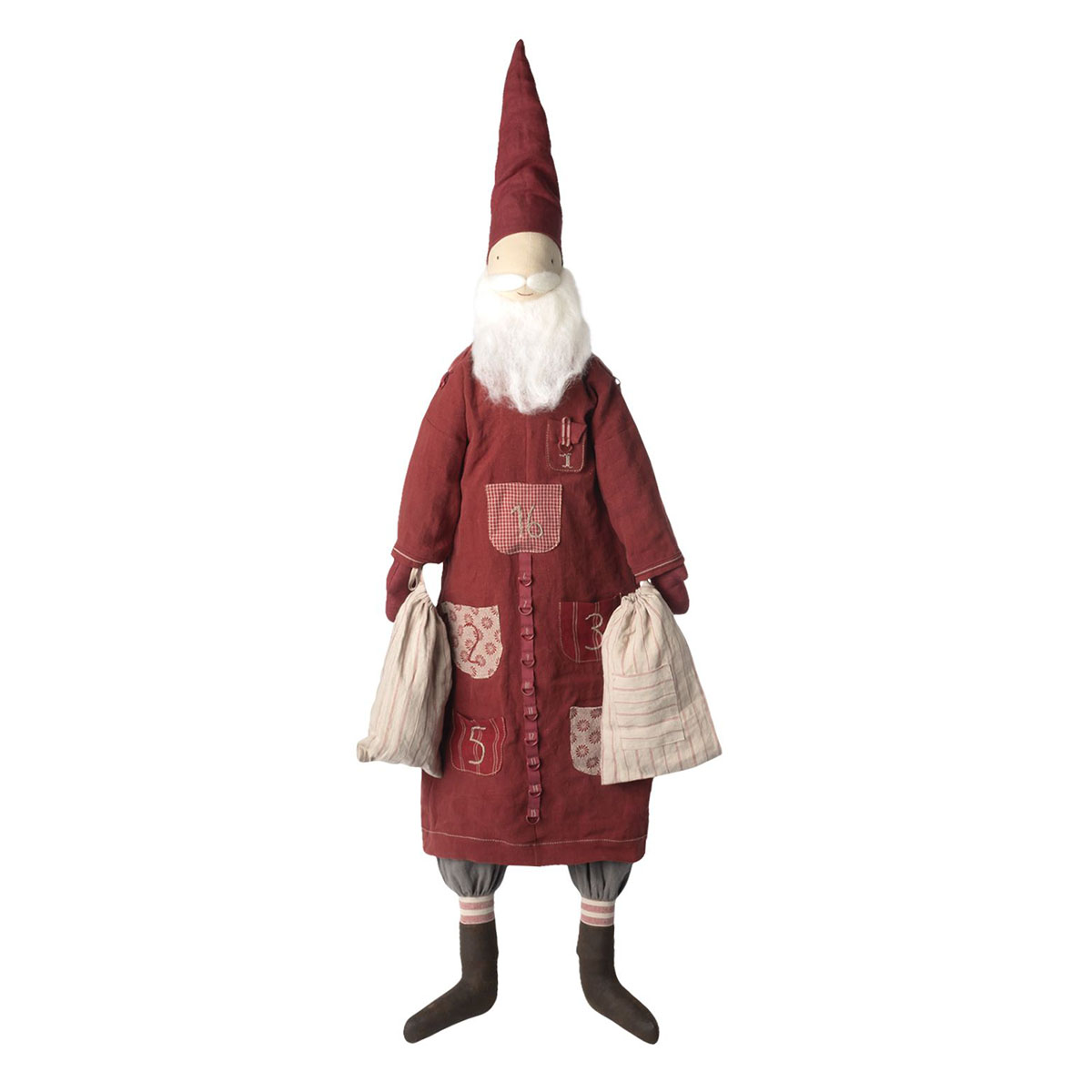 Maileg Weihnachtskalender „Santa“, Weihnachtsmann, H123cm